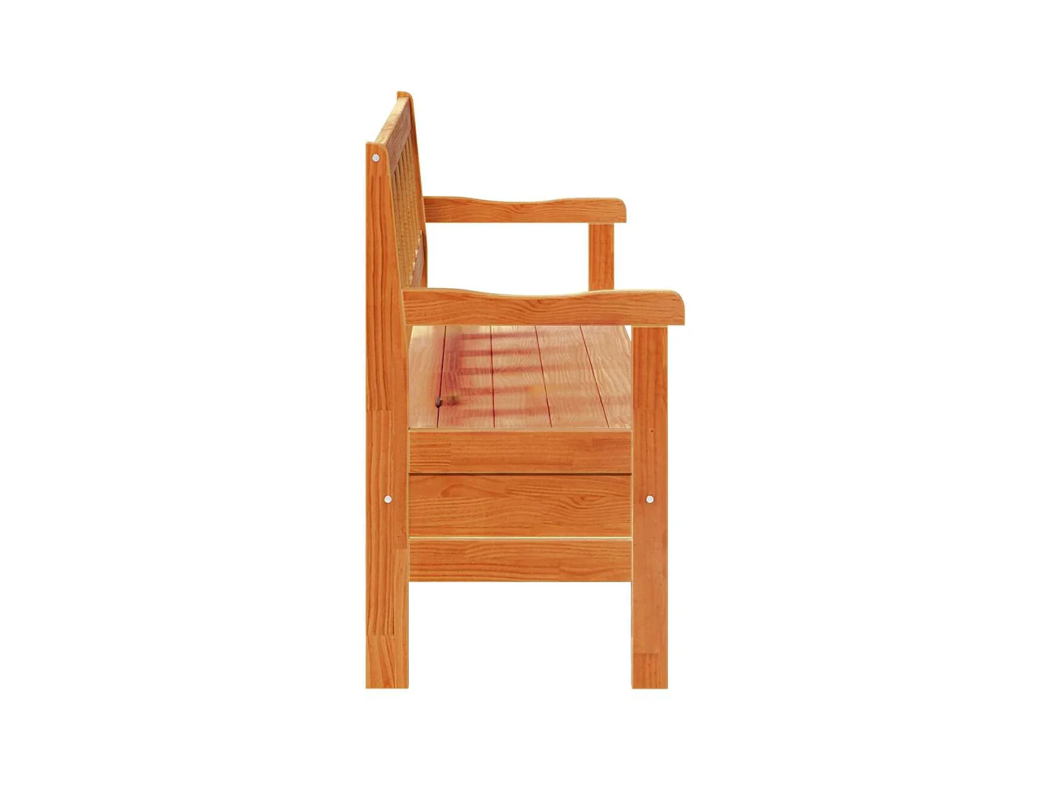 Banc extérieur Marron 119 x 76 x 44cm Bois de pin massif