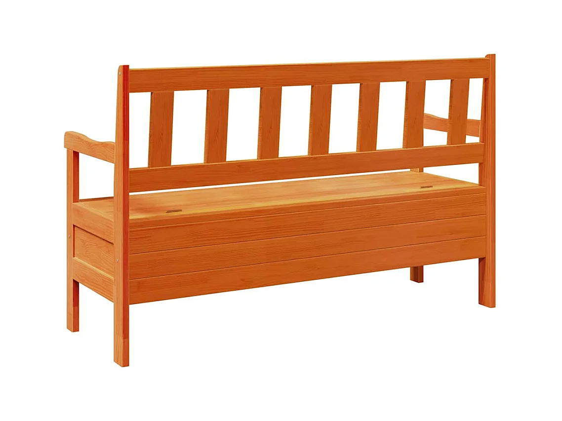 Banc extérieur Marron 119 x 76 x 44cm Bois de pin massif