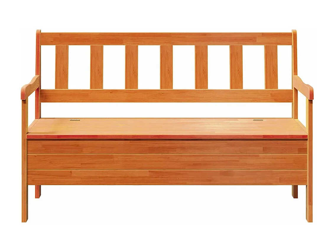 Banc extérieur Marron 119 x 76 x 44cm Bois massif en pin