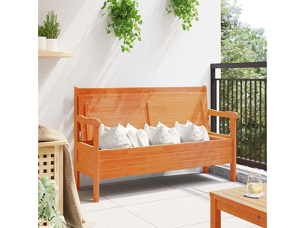 Panchina da esterno Marrone 119 x 76 x 44cm