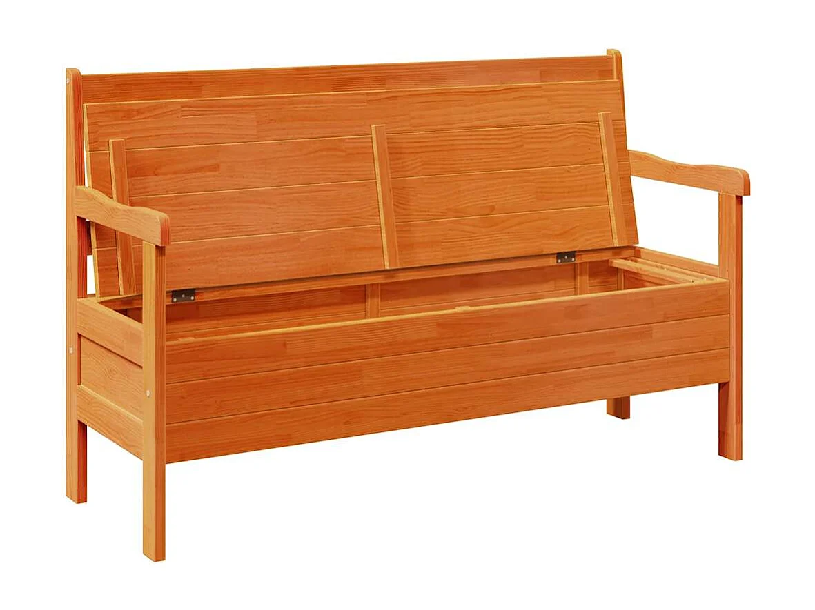 Panchina da esterno Marrone 119 x 76 x 44cm