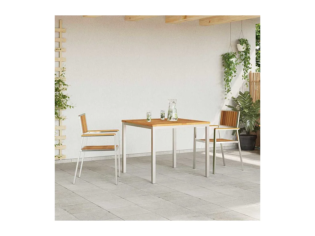 EnsembledeRepasdeJardin Marron AcaciaMassif