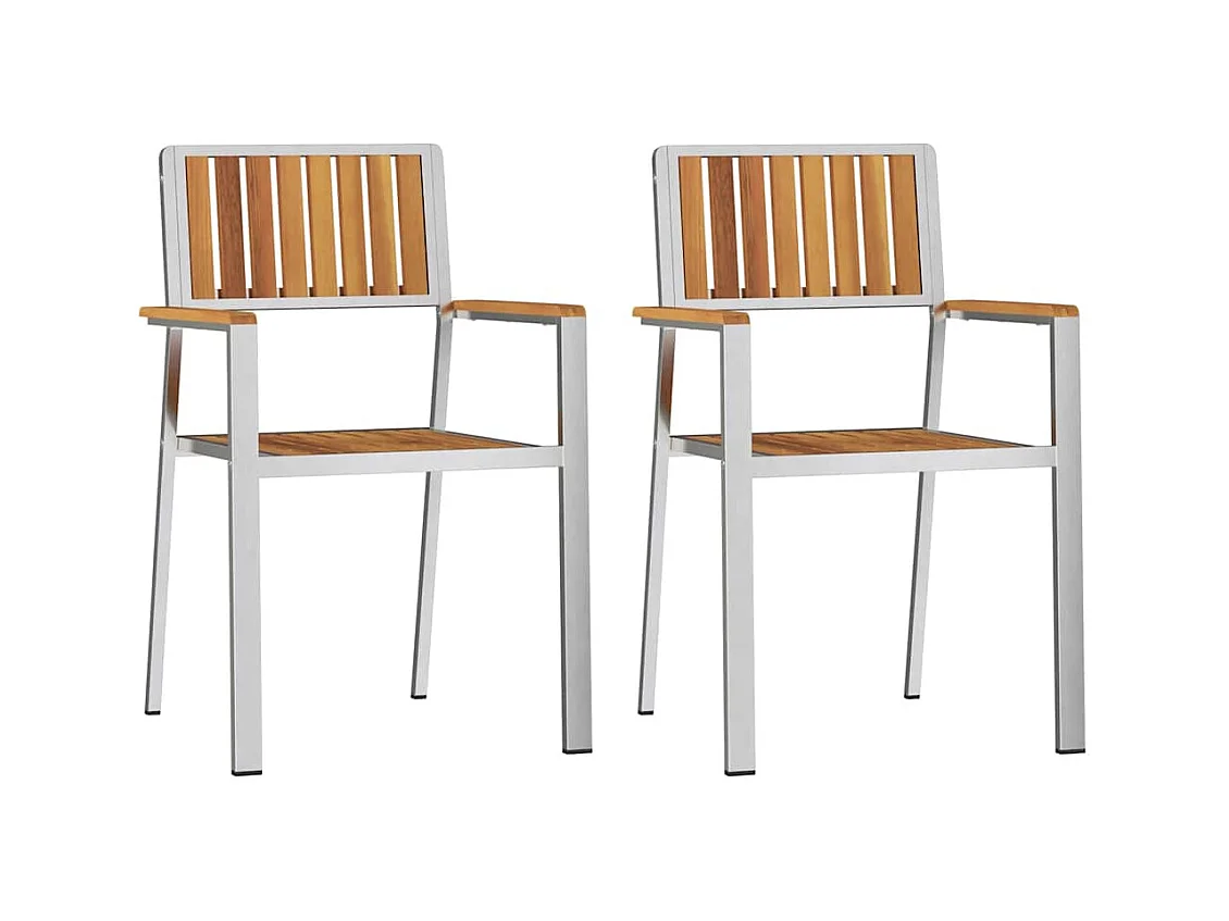 EnsembledeRepasdeJardin Marron AcaciaMassif