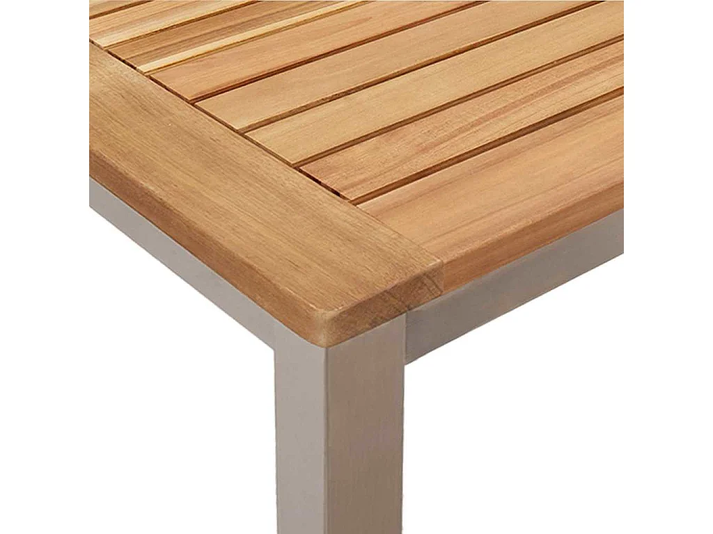 EnsembledeRepasdeJardin Marron AcaciaMassif