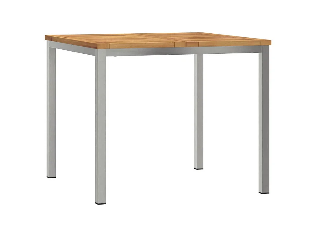 Outdoortisch-Set 3 pcs Massives Akazienholz und Edelstahl