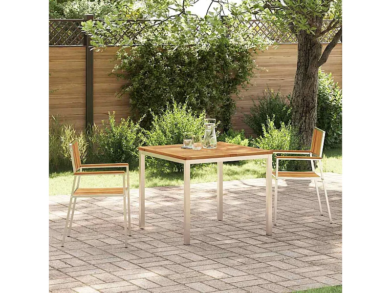 Garten-Ess-Set Braun Massives Akazienholz