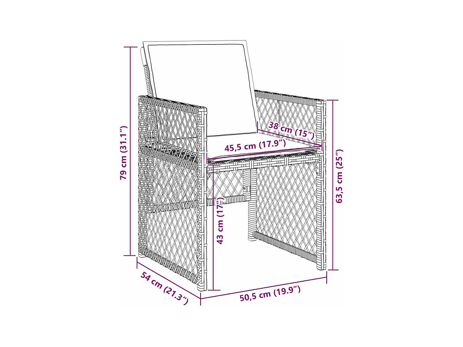 Ensemble de salle à manger pour jardin 5 pcs Beige polyrotin