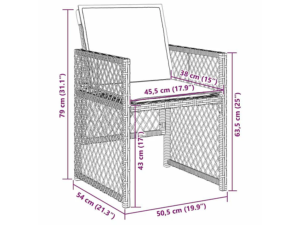 Garten Essgruppe 5 pcs Beige Poly-Rattan