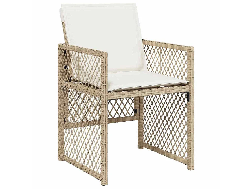 Garten Essgruppe 5 pcs Beige Poly-Rattan