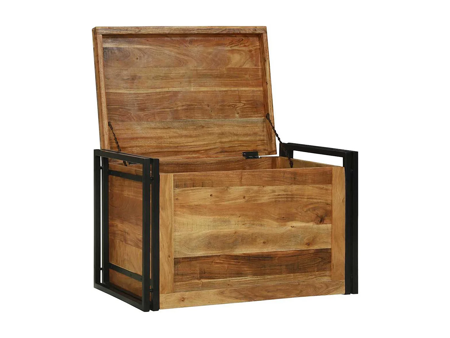 Caixa de Armazenamento 80 x 50 x 50 cm Madeira de acácia