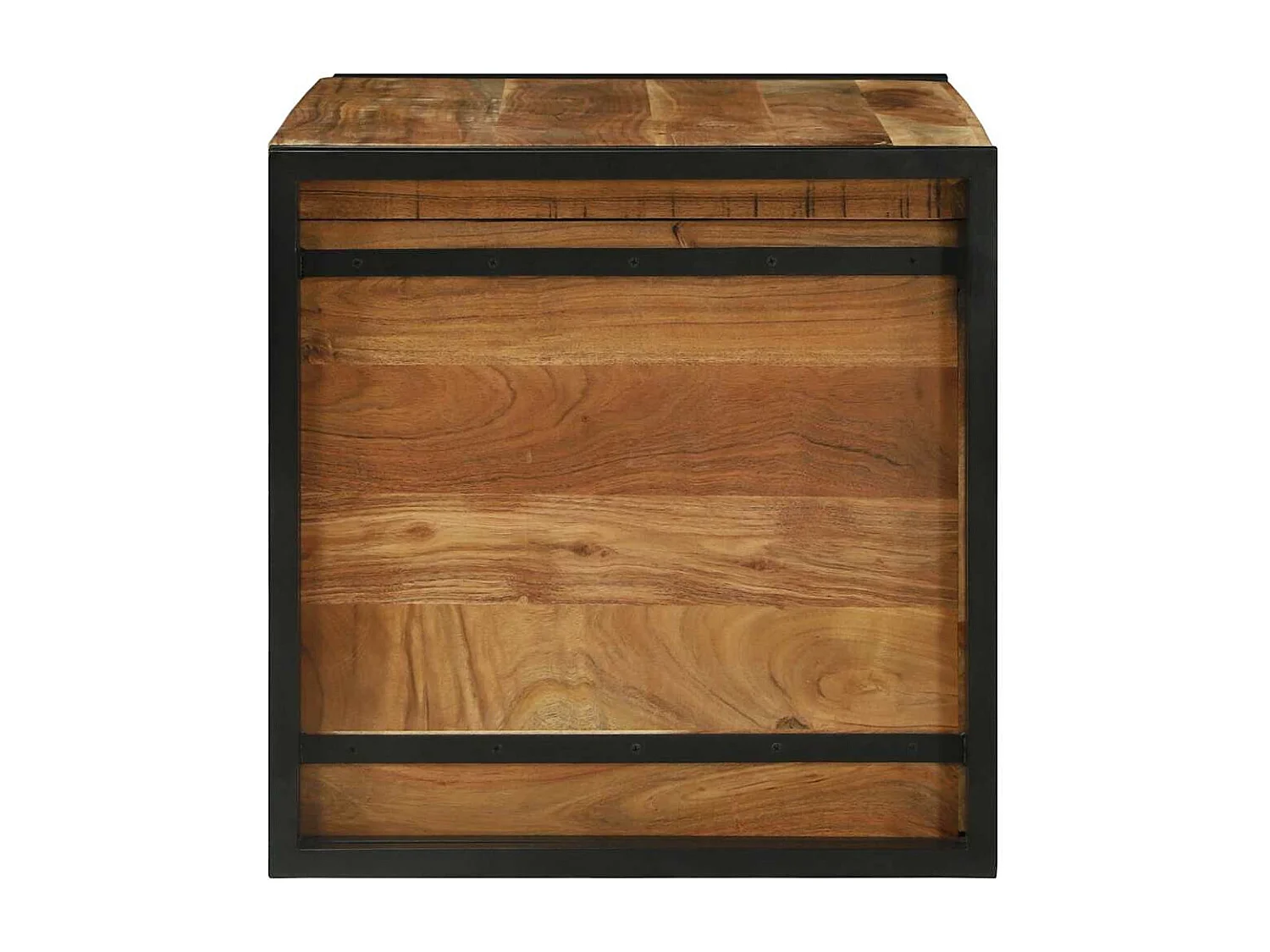 Caixa de Armazenamento 80 x 50 x 50 cm Madeira de acácia