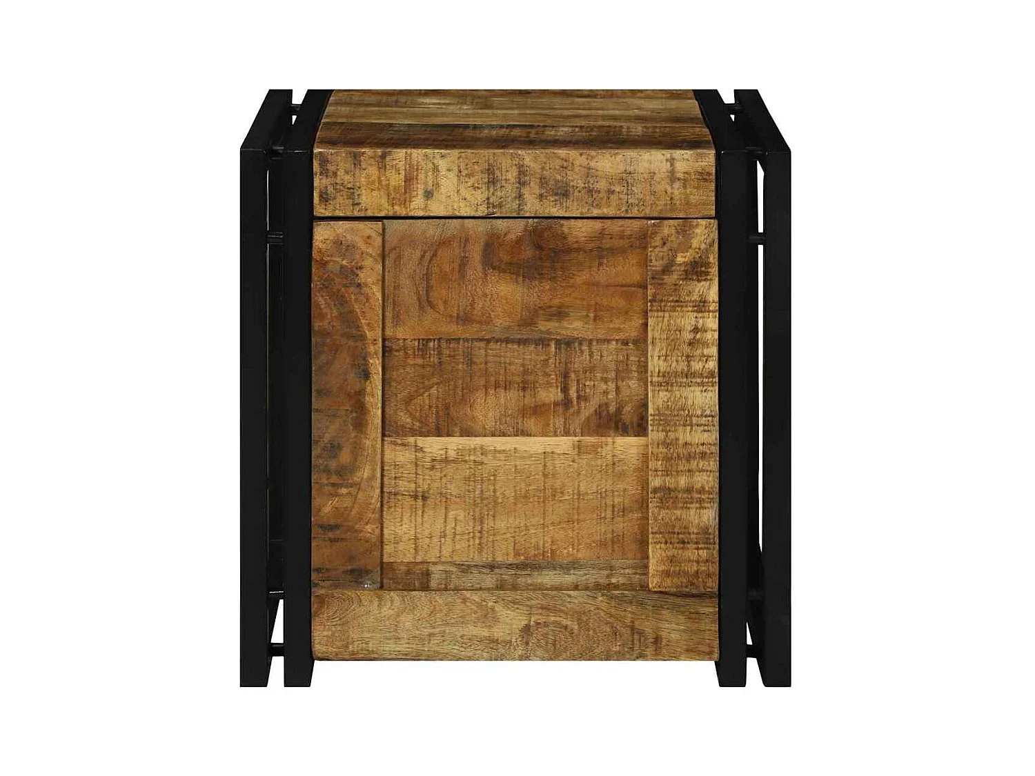 Boîte de Rangement 40 x 40 x 40 cm bois de manguier massif