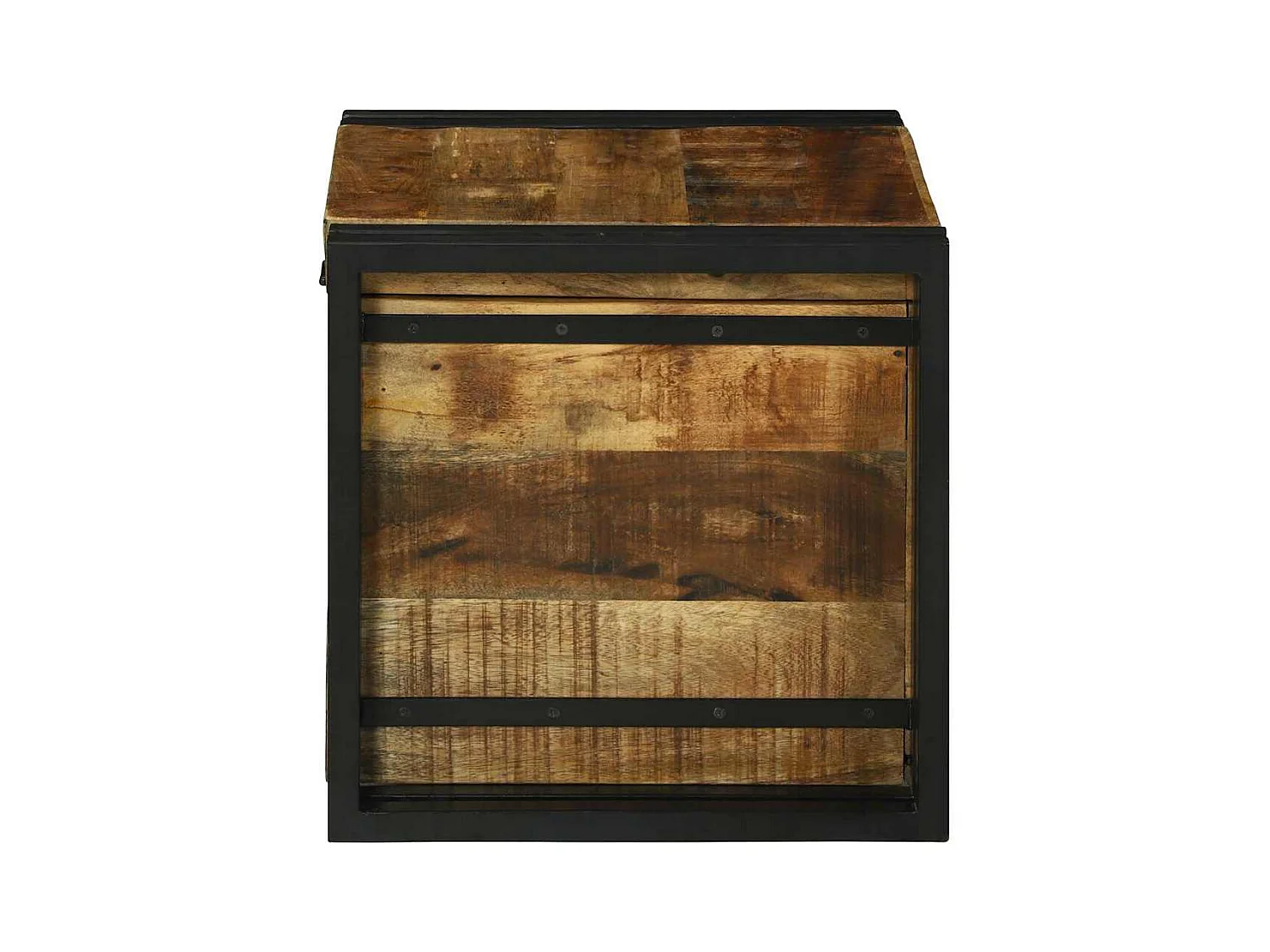 Boîte de Rangement 40 x 40 x 40 cm bois de manguier massif