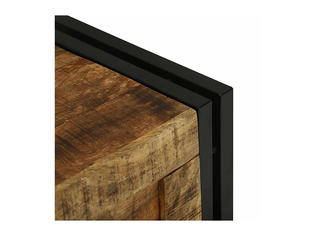 Boîte de Rangement 40 x 40 x 40 cm bois de manguier massif