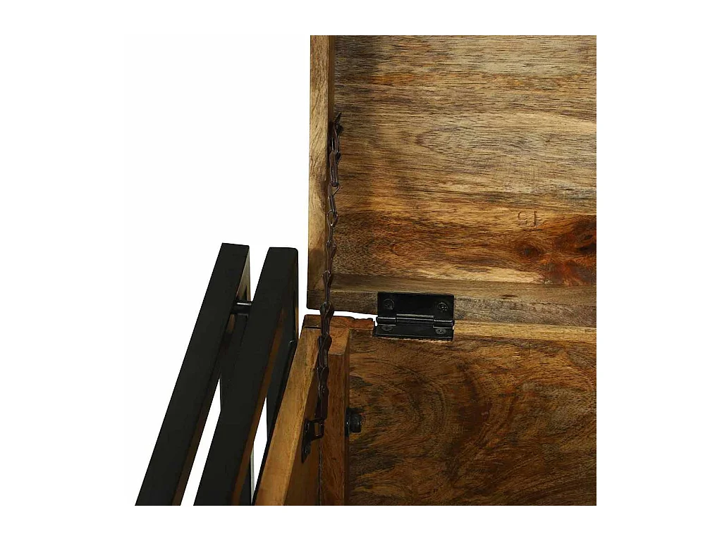 Boîte de Rangement 40 x 40 x 40 cm bois de manguier massif