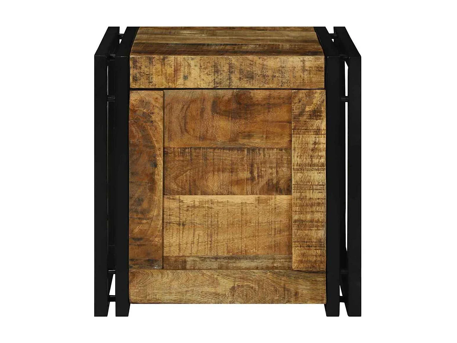 Caja de Almacenamiento 40 x 40 x 40 cm madera maciza de mango