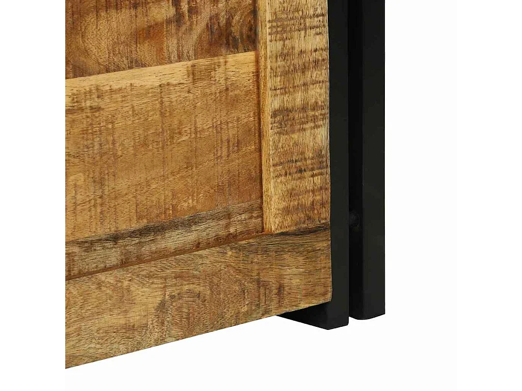 Caja de Almacenamiento 40 x 40 x 40 cm madera maciza de mango