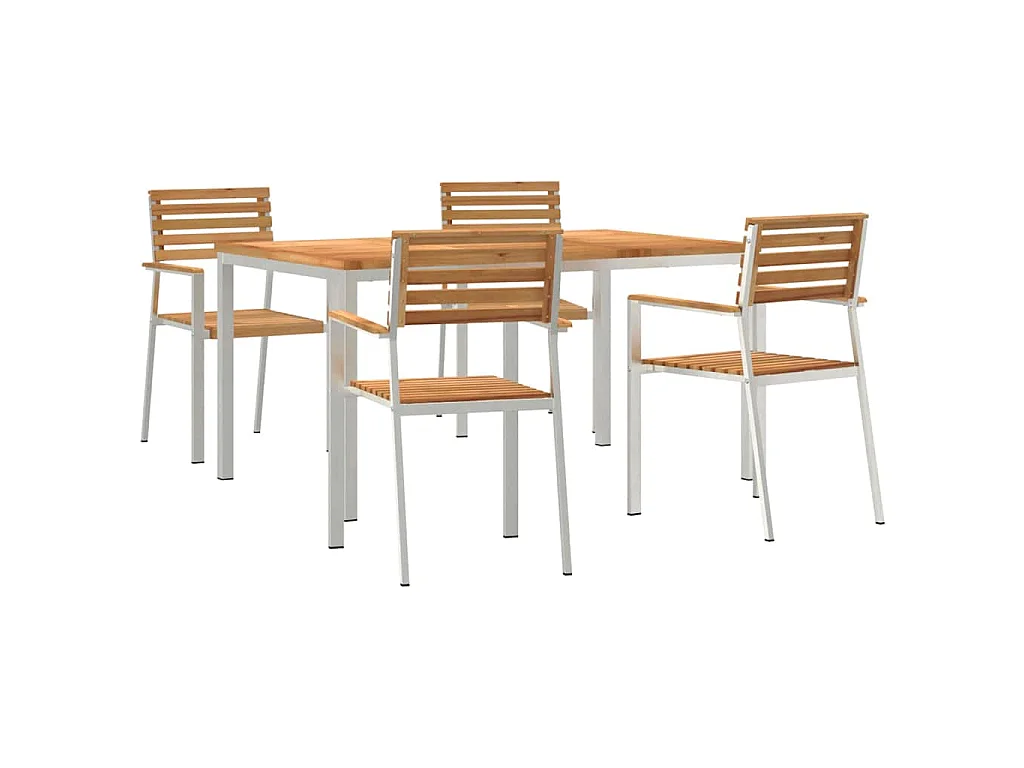 Ensemble de salle à manger pour jardin 5 pcs
