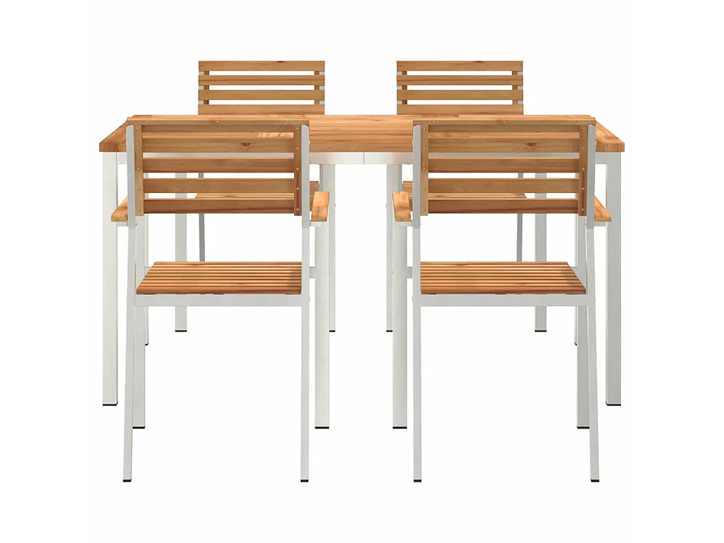 Ensemble de salle à manger pour jardin 5 pcs