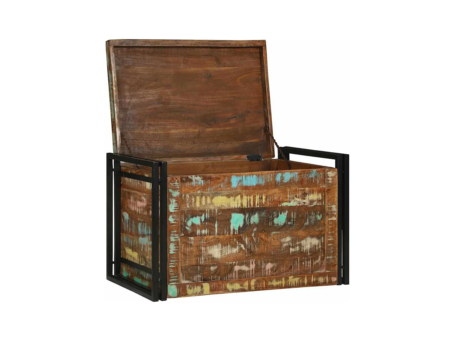 Boîte de Rangement 80 x 50 x 50 cm Bois de récupération