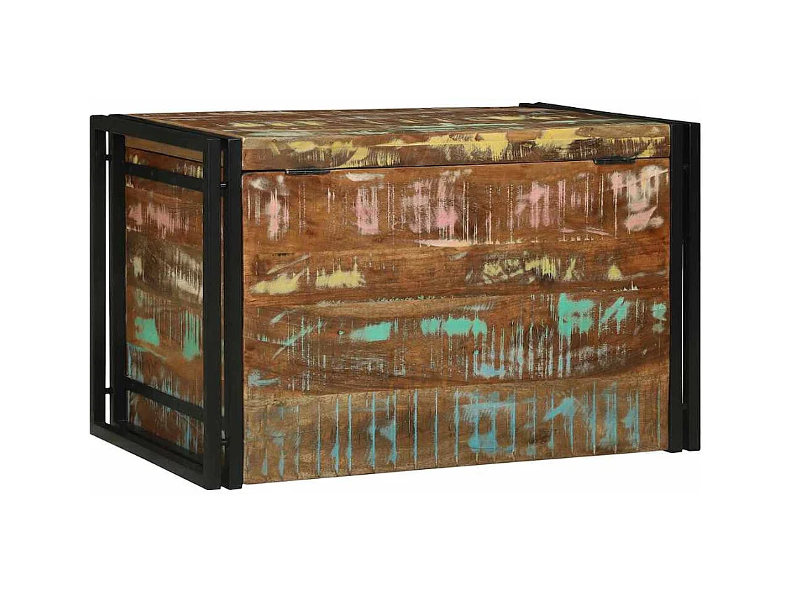 Boîte de Rangement 80 x 50 x 50 cm Bois de récupération