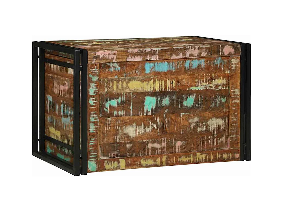 Boîte de Rangement 80 x 50 x 50 cm Bois de récupération