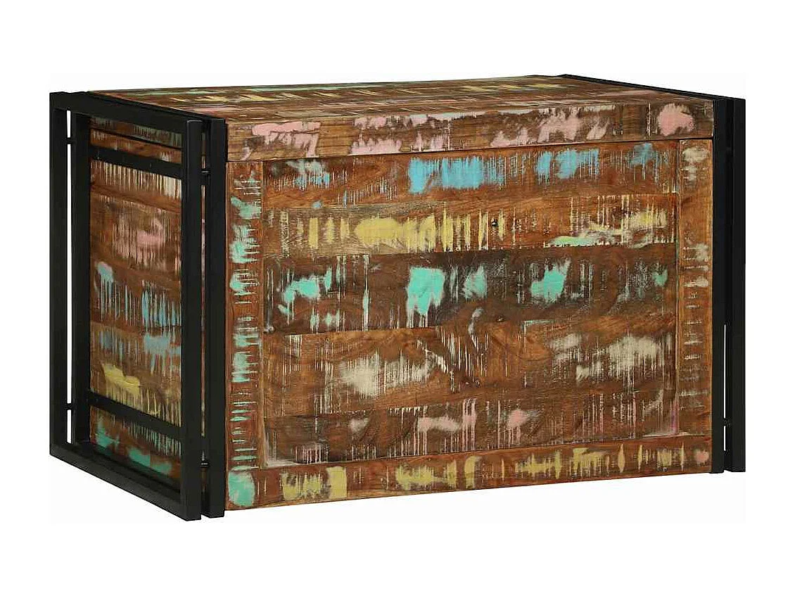 Caja de Almacenamiento 80 x 50 x 50 cm Madera reciclada