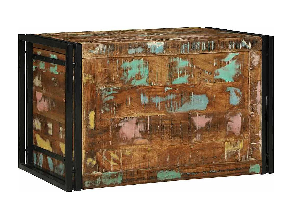 Caja de Almacenamiento 80 x 50 x 50 cm Madera reciclada