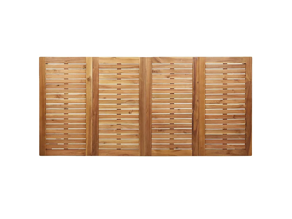 Outdoortisch-Set 9 pcs Massives Teakholz und Edelstahl