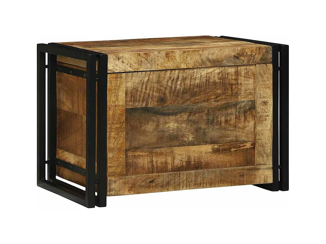 Boîte de Rangement 60 x 40 x 41 cm bois de manguier massif