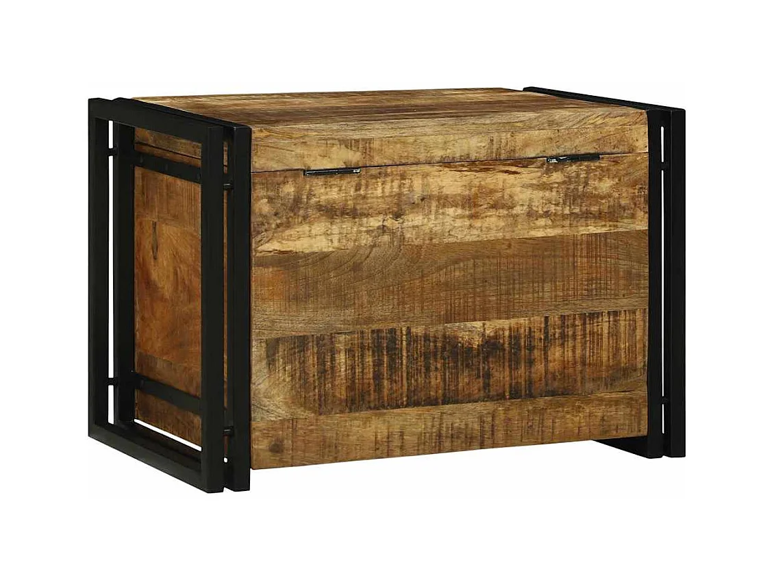 Boîte de Rangement 60 x 40 x 41 cm bois de manguier massif