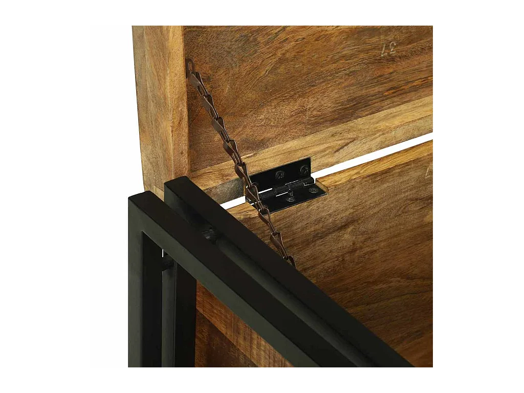 Boîte de Rangement 60 x 40 x 41 cm bois de manguier massif