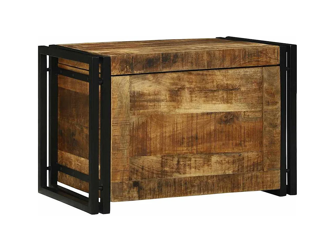 Boîte de Rangement 60 x 40 x 41 cm bois de manguier massif