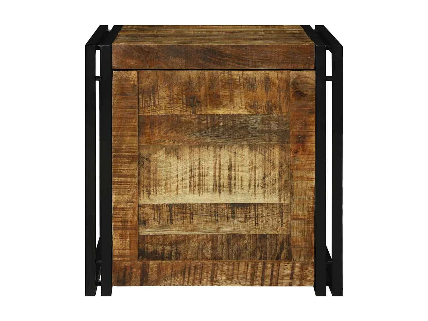 Caja de Almacenamiento 50 x 50 x 50 cm Madera de mango rugosa