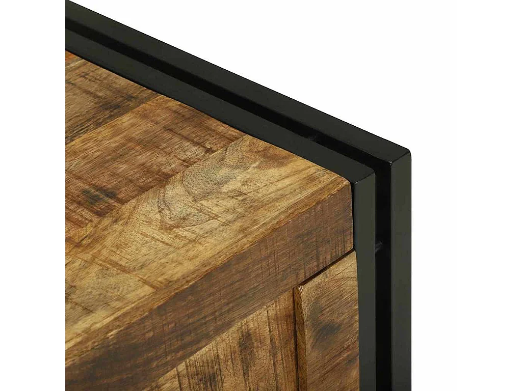 Caja de Almacenamiento 50 x 50 x 50 cm Madera de mango rugosa