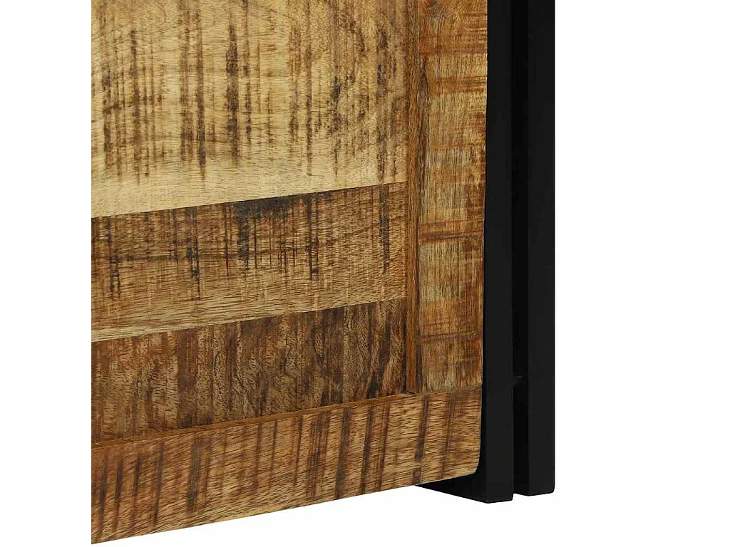 Caja de Almacenamiento 50 x 50 x 50 cm Madera de mango rugosa