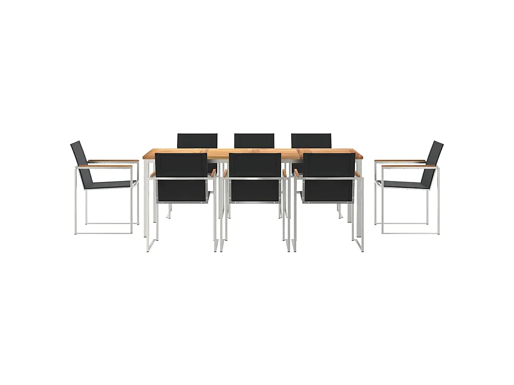 Ensemble de salle à manger pour jardin 7 pcs