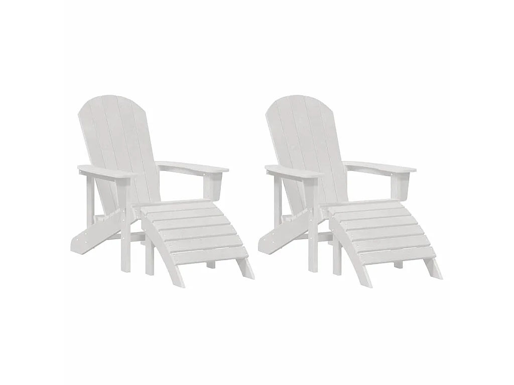 Chaise de jardin 2 pcs Blanc 83 x 74 x 92 cm Polyéthylène