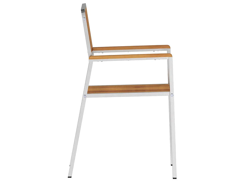 Sedia da Giardino 8 pcs Marrone Legno di teak solido