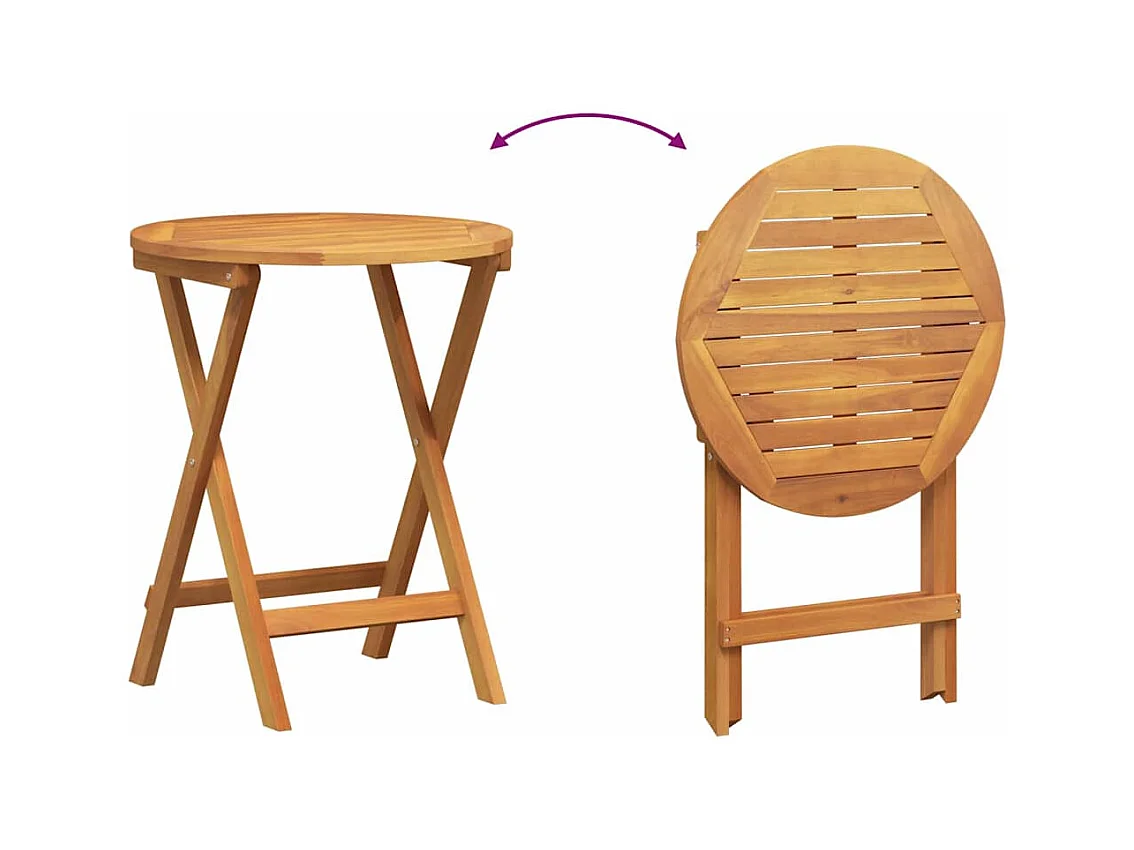 Bistrogarnitur 3 pcs Braun Akazie Massivholz