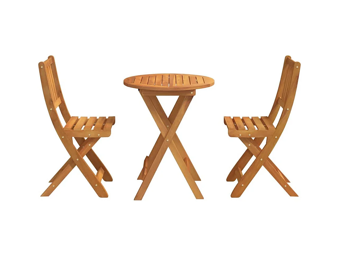 Bistrogarnitur 3 pcs Braun Akazie Massivholz