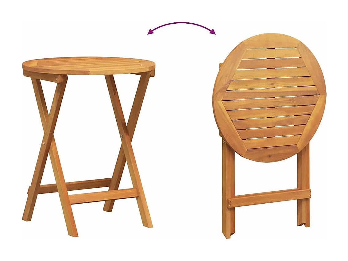 Bistroset 3 pcs Bruin Massief acaciahout