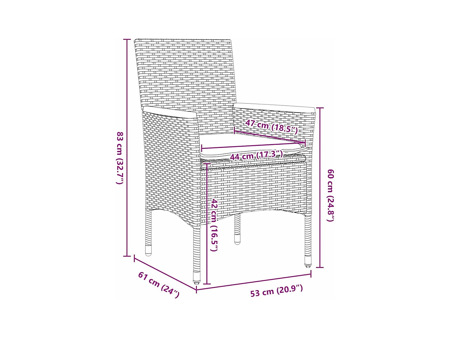 Ensemble de salle à manger pour jardin 3 pcs Beige Poly rotin
