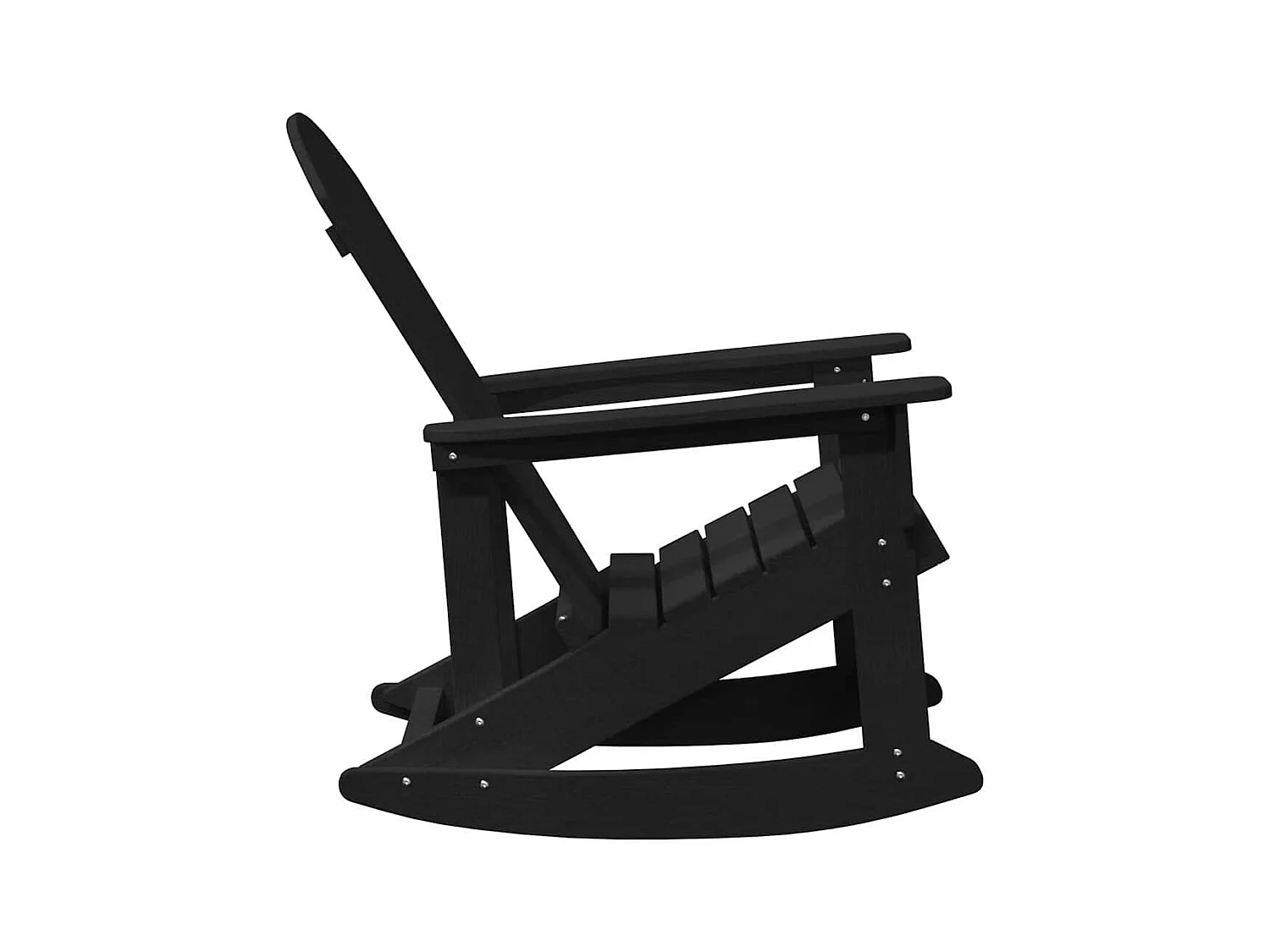 Chaise Adirondack à bascule Noir 73.5 x 92 x 90 cm HDPE