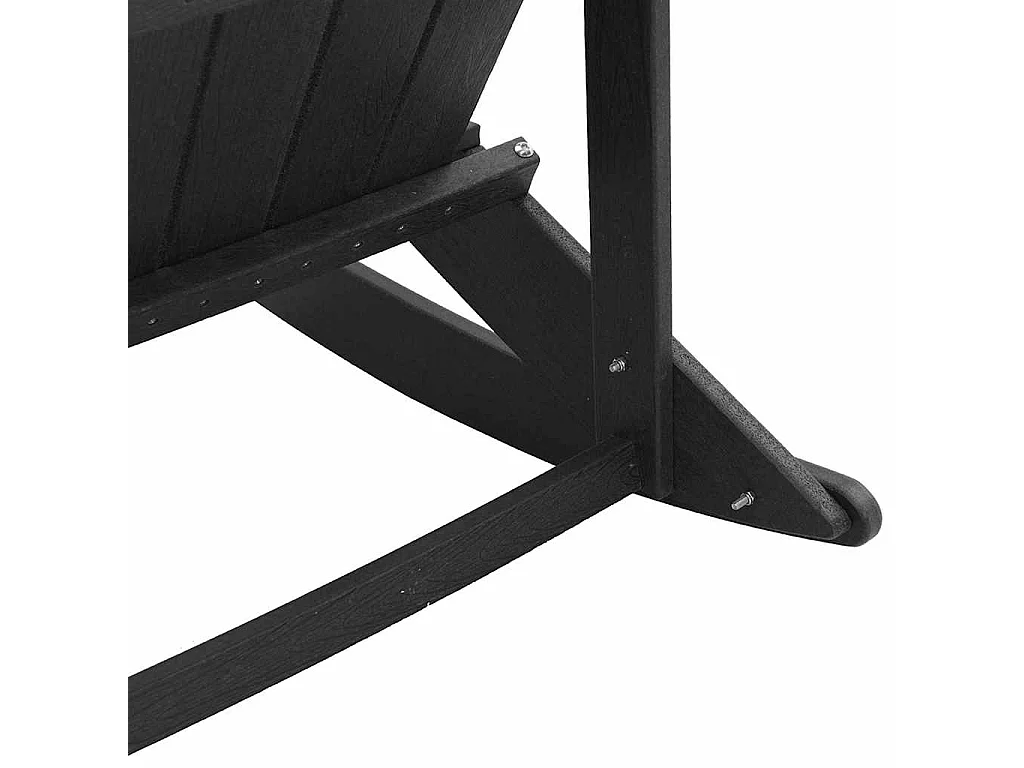 Adirondack Schommelstoel Zwart 73.5 x 92 x 90cm HDPE