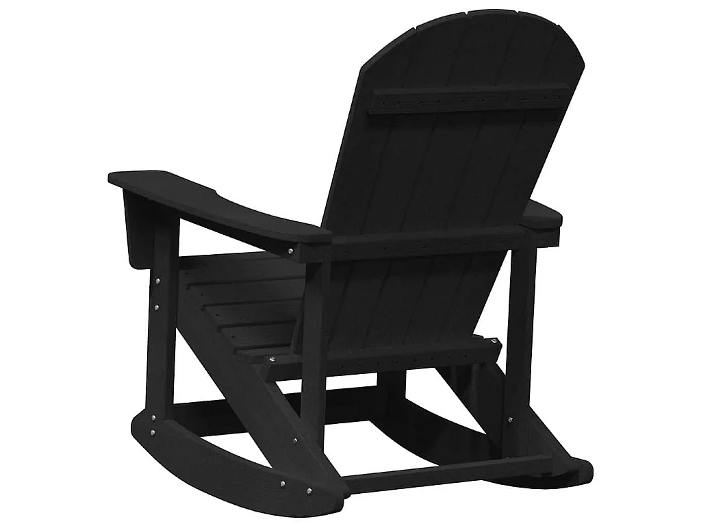 Poltrona a dondolo Adirondack Nero 92 x 73,5 x 92 cm HDPE