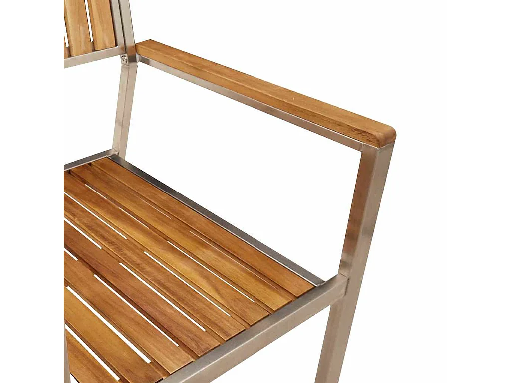 SediadaGiardino 8 pcs Marrone 56x54,5x87cm Acacia solida