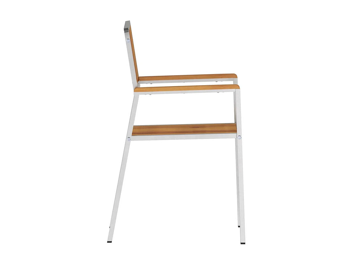 Sedia da Giardino 8 pcs Marrone Legno di Acacia Massello