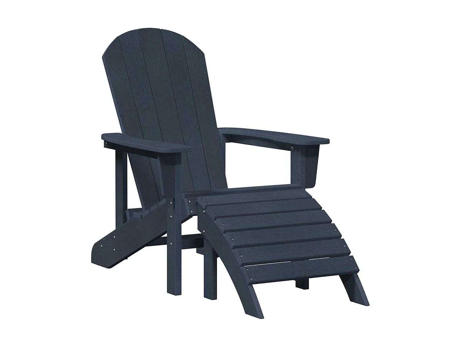 Chaise Adirondack Bleu marine 74 x 82 x 92cm HDPE