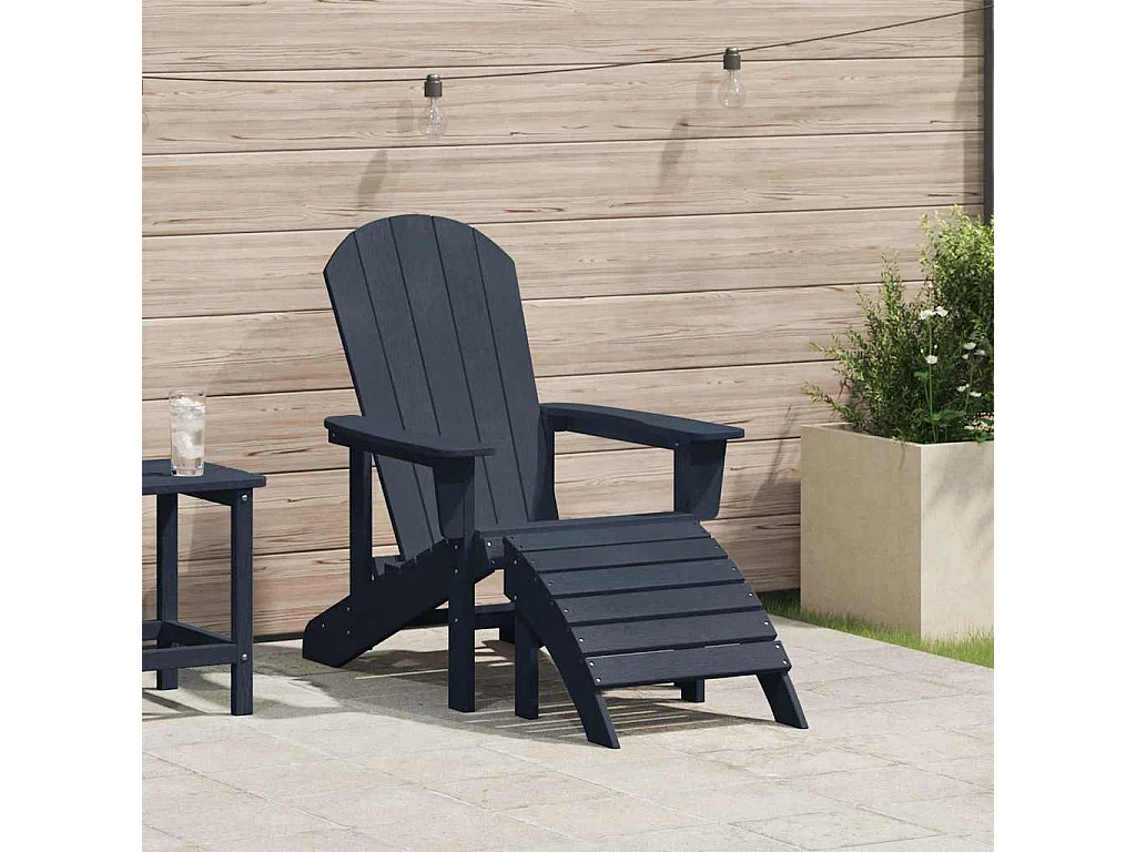 Chaise Adirondack Bleu marine 82 x 74 x 92 cm HDPE